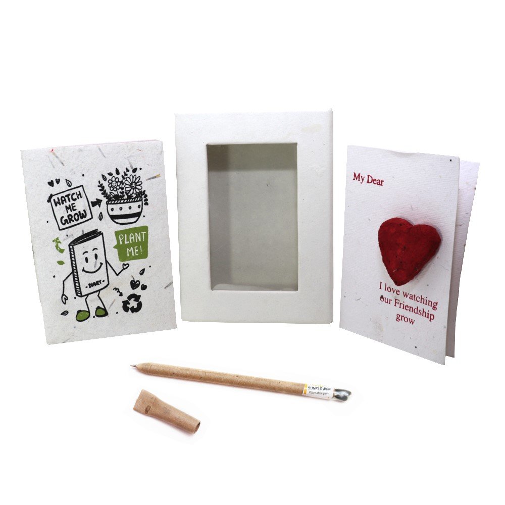 Seed Heart card with plantable diary